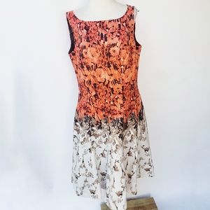 J Taylor floral fit flare dress size 12